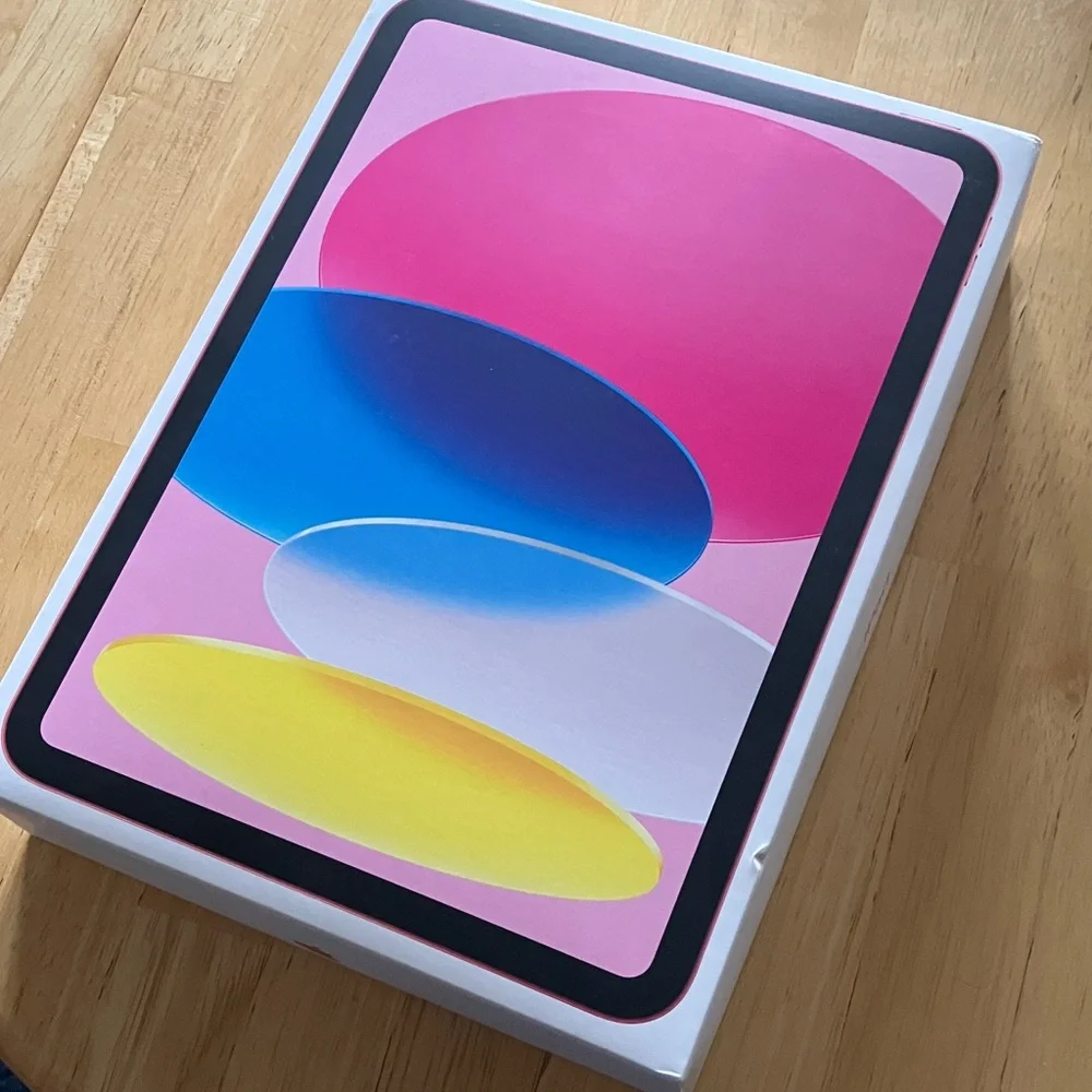 iPad box empty pink